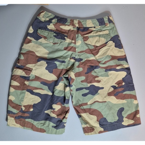 Polo Ralph Lauren Vintage Camo Cargo Shorts Embroidered Tiger Boys 18 XL - Picture 4 of 6